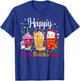 Happy Hallothanksmas Drinks Halloween Thanksgiving Christmas T-Shirt - T-Shirt | Royal