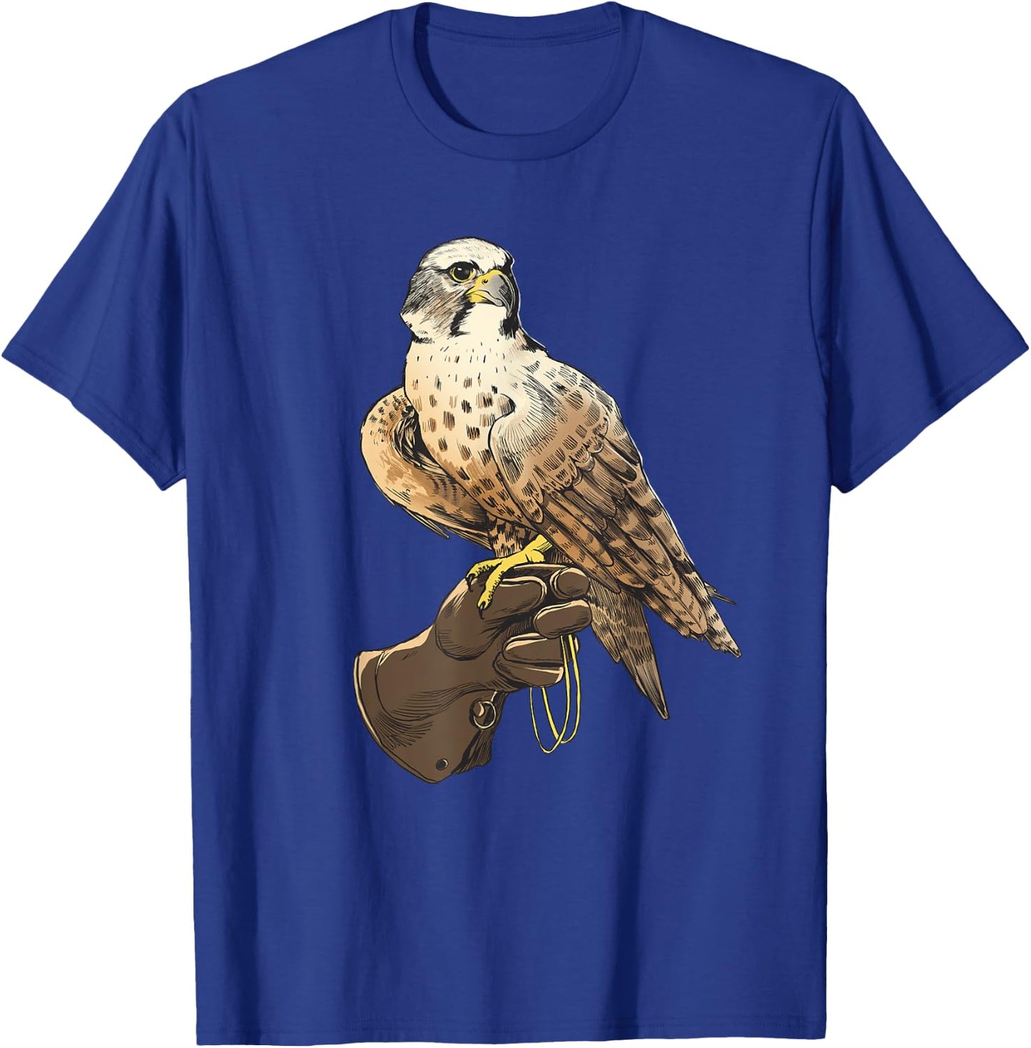 "Falcon Bird on Gloves for bird lover, nature lover T-Shirt - T-Shirt | Royal