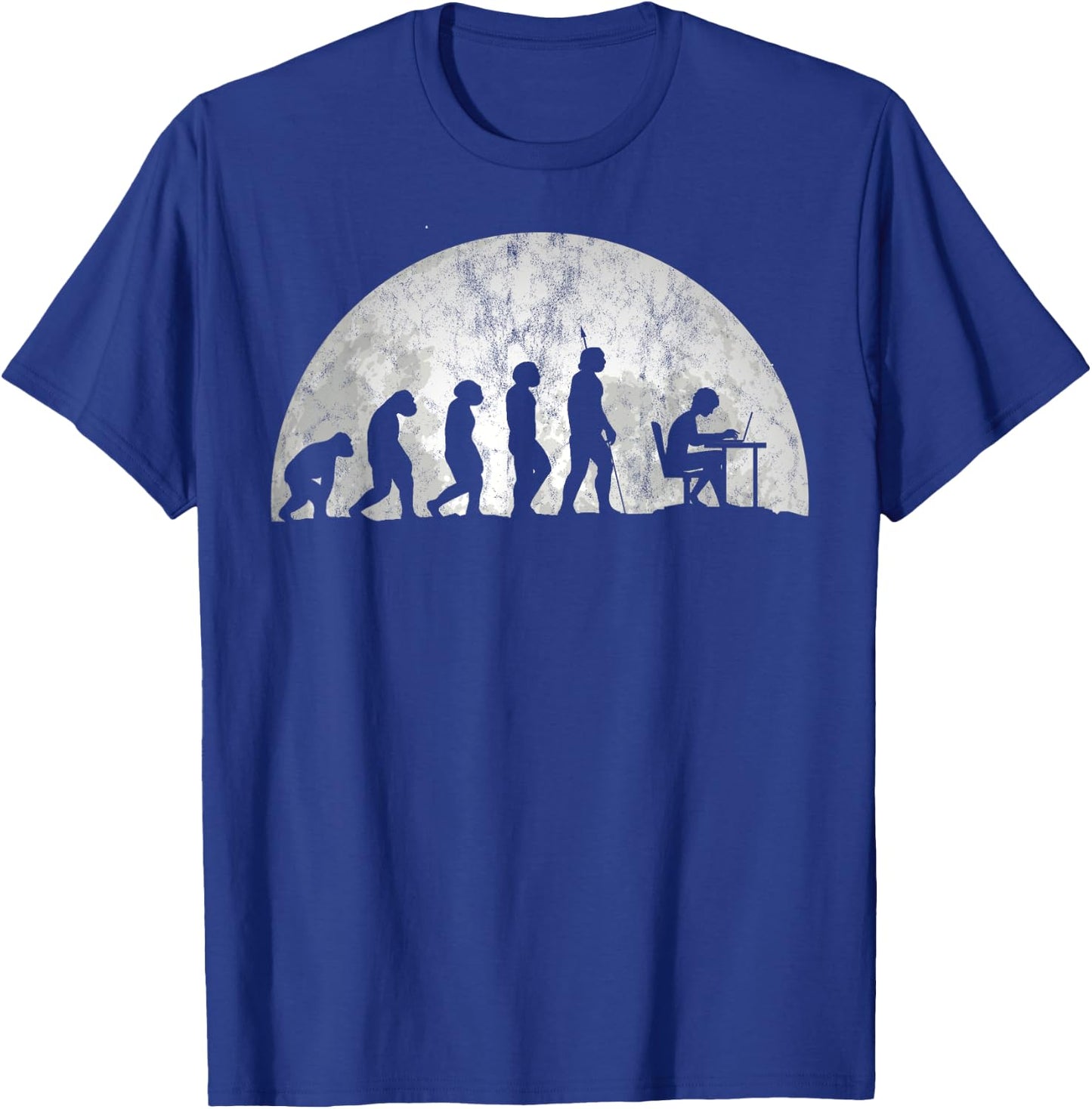Gamer Evolution - Evolution Of Man Computer Gaming T-Shirt - T-Shirt | Royal