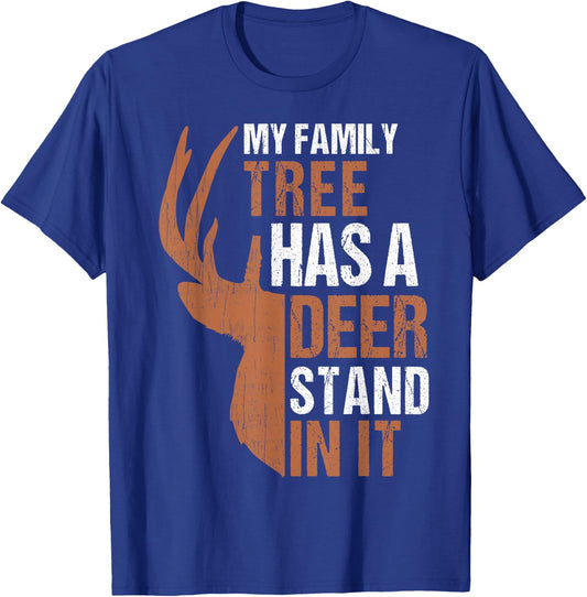 Family Tree Has Deer In Dad Deer Hunting Gift Son Daughter T-Shirt - T-Shirt | Royal
