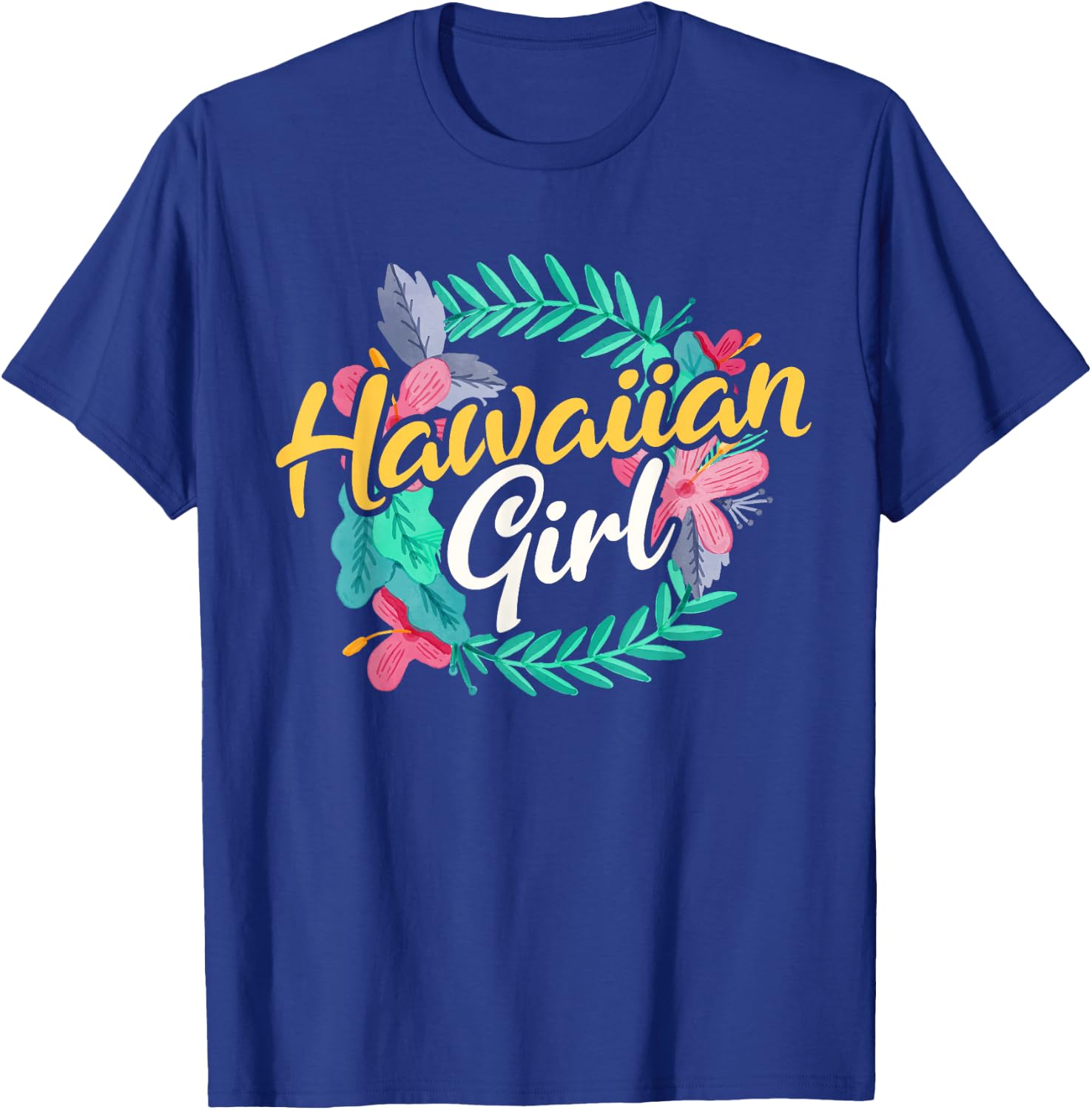 Islands Vintage Souvenir Hawaiian Girl T-Shirt - T-Shirt | Royal