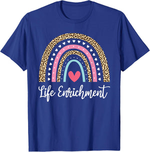 Life Enrichment Coordinator Rainbow Leopar Activity Director T-Shirt - T-Shirt | Royal