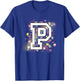 Kids Letter P Clothing For a Girl Who's Name Starts With P T-Shirt - T-Shirt | Royal