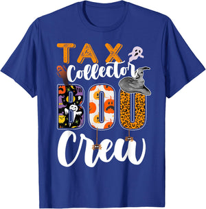 Tax Collector Boo Crew Halloween Matching Tax Officer T-Shirt - T-Shirt | Royal