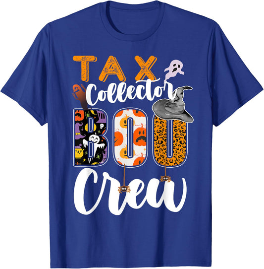 Tax Collector Boo Crew Halloween Matching Tax Officer T-Shirt - T-Shirt | Royal