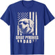 Great Pyrenees Dog Dad American Flag Gifts for Father Men T-Shirt - T-Shirt | Royal