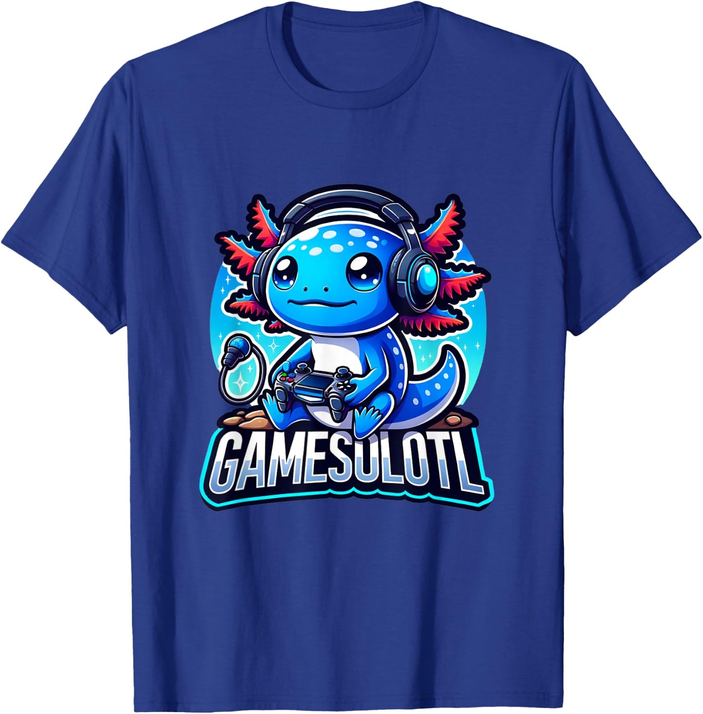 Gamesolotl Axolotl Gamer kawaii Anime kids T-Shirt - T-Shirt | Royal