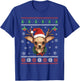 Chihuahua Dog Ugly Christmas Sweater Xmas For Adults Kids T-Shirt - T-Shirt | Royal