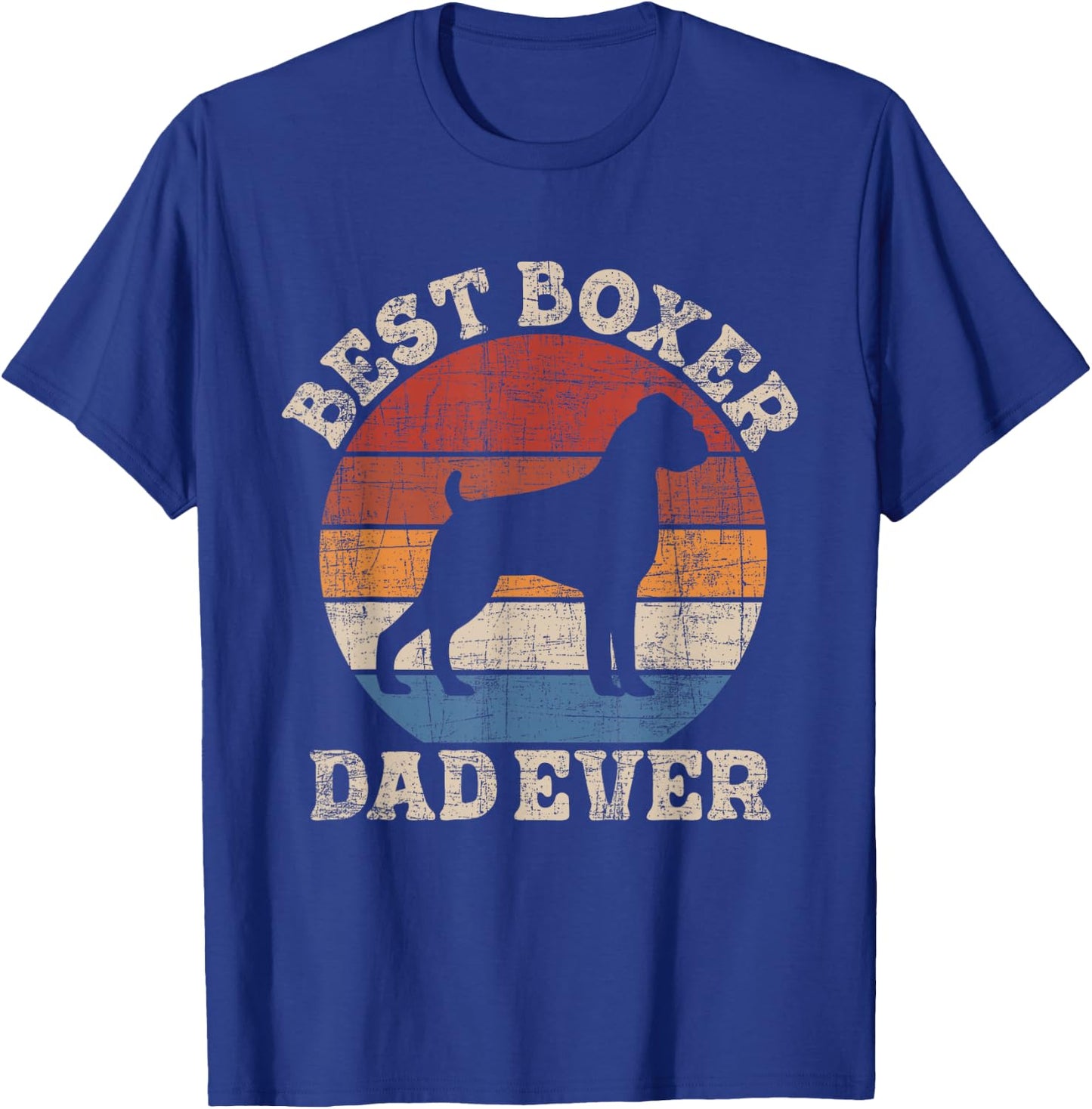 Best Boxer Dad Ever - Retro Vintage Animal Whisperer Puppy T-Shirt - T-Shirt | Royal