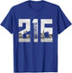 Vintage Cleveland Ohio 216 Area Code Skyline T-Shirt - T-Shirt | Royal