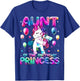 Auntie of the Birthday Princess Girl Flossing Unicorn Aunt T-Shirt - T-Shirt | Royal
