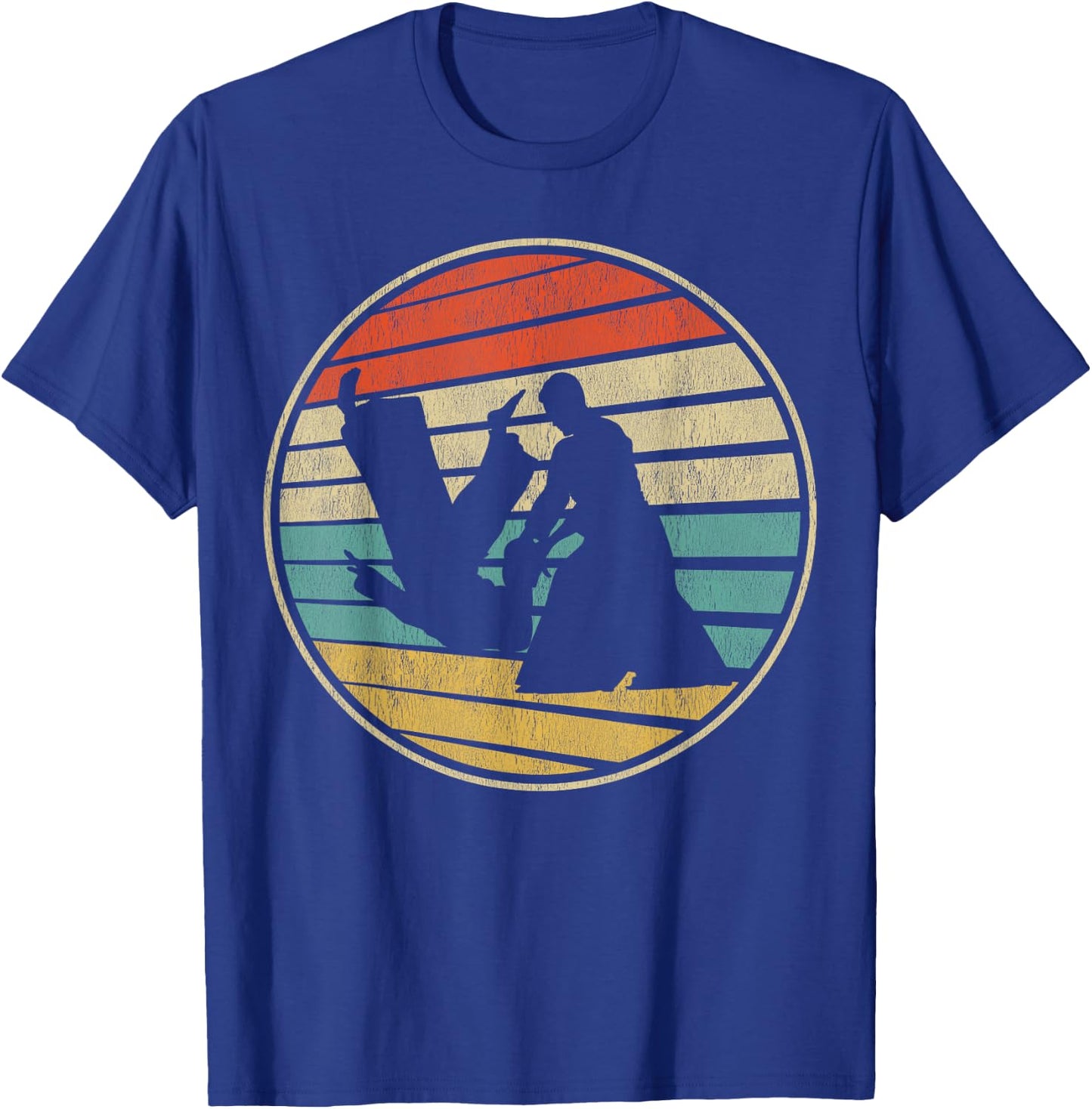 Cute Aikido Gift Retro Vintage 70s 80s Japanese Martial Art T-Shirt - T-Shirt | Royal