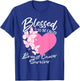 Blessed To Be Called Breast Cancer Survivor Pink Butterfly T-Shirt - T-Shirt | Royal