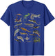 Lizards Collage Reptile Types Of Lizards Cool Lizards Lover T-Shirt - T-Shirt | Royal