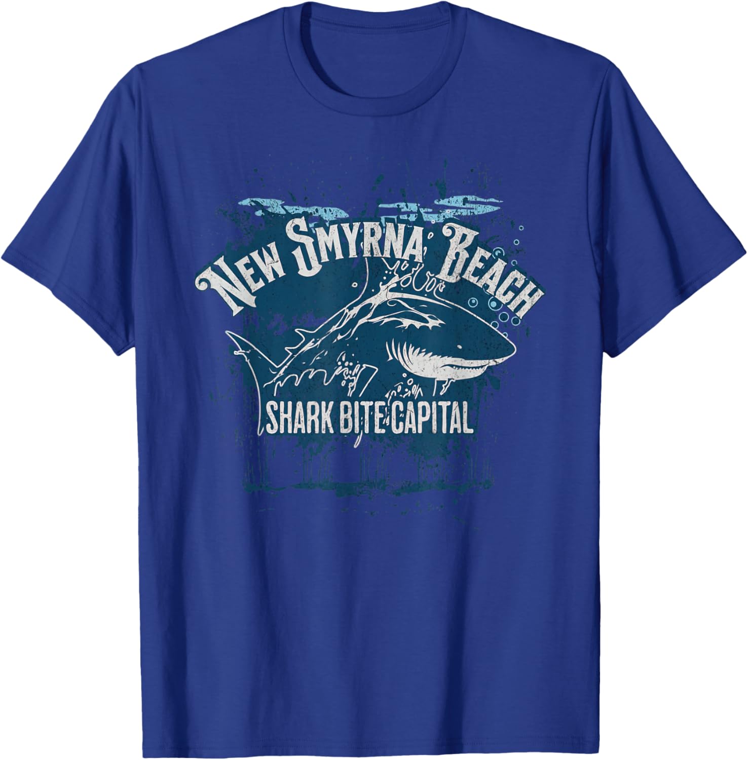 New Smyrna Beach: Shark Bite Capital Of The World Graphic Women Kids T-Shirt - T-Shirt | Royal