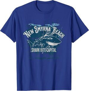 New Smyrna Beach: Shark Bite Capital Of The World Graphic Women Kids T-Shirt - T-Shirt | Royal