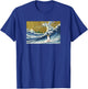 Retro Vintage Surfing A Great Wave Macaroni Penguin Lover T-Shirt - T-Shirt | Royal