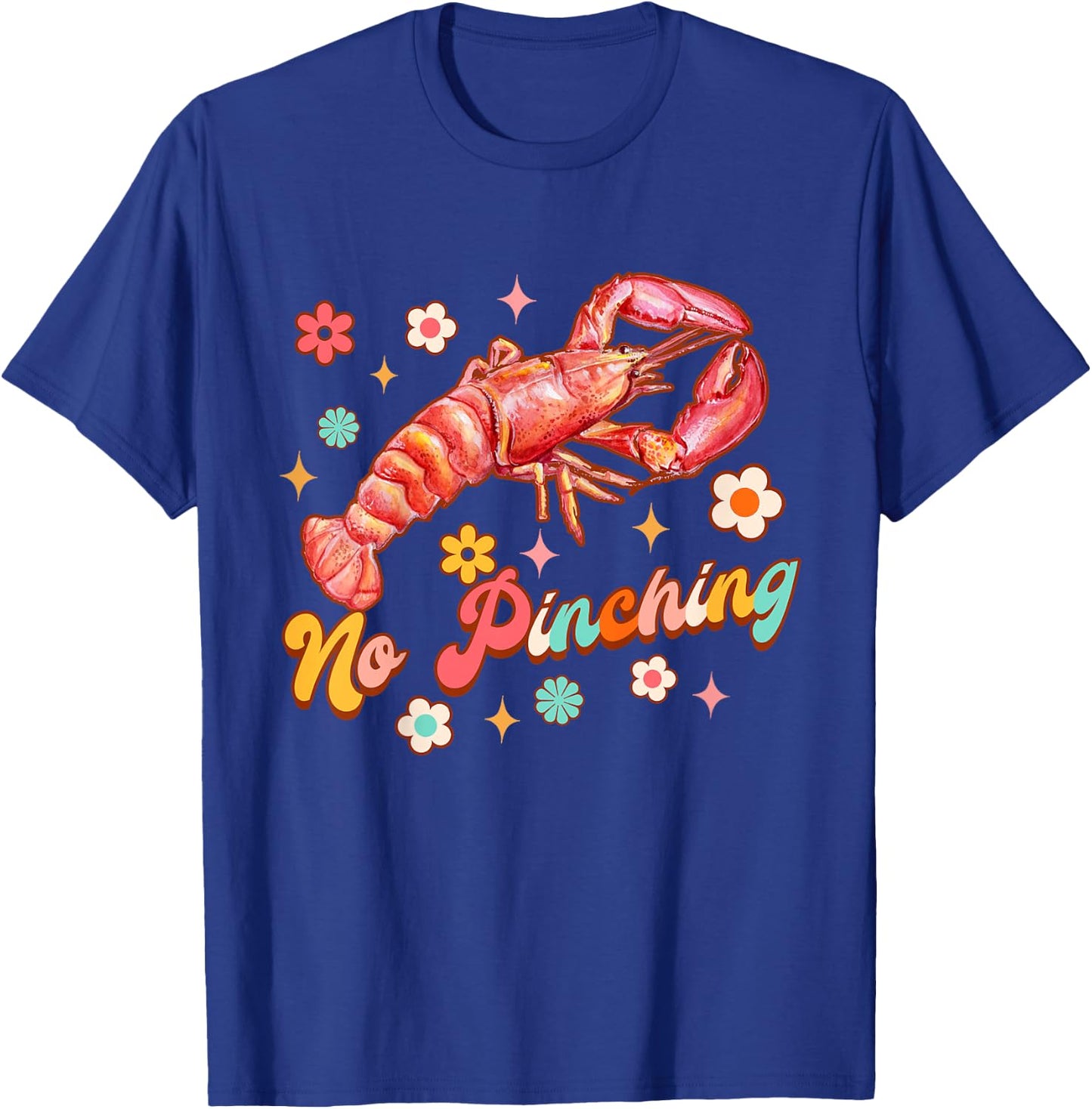 Kids Funny Baby Boil Crawfish Lover Seafood Cajun No Pinching T-Shirt - T-Shirt | Royal