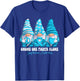 Lymphedema Awareness Month Light Blue Ribbon Gnomies Support T-Shirt - T-Shirt | Royal
