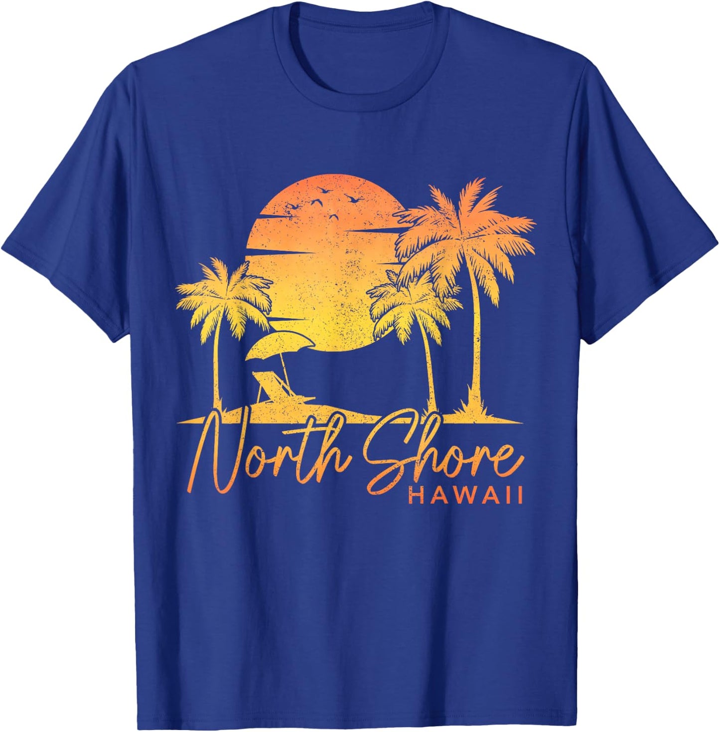 North Shore Beach Hawaii Oahu Surf Vintage Surfer Retro T-Shirt - T-Shirt | Royal