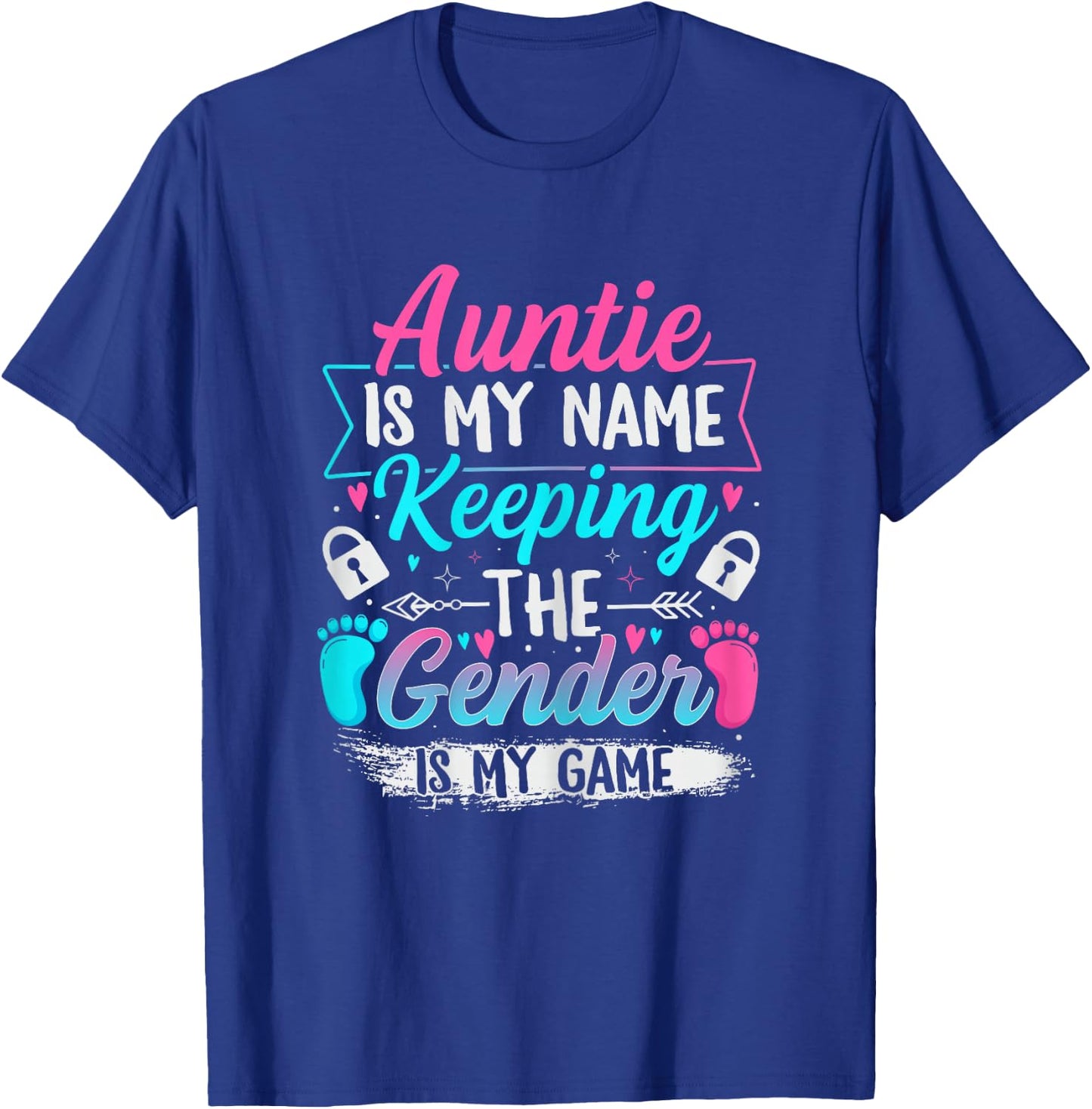 Gender Reveal Design for a Keeper of the Gender Aunt T-Shirt - T-Shirt | Royal