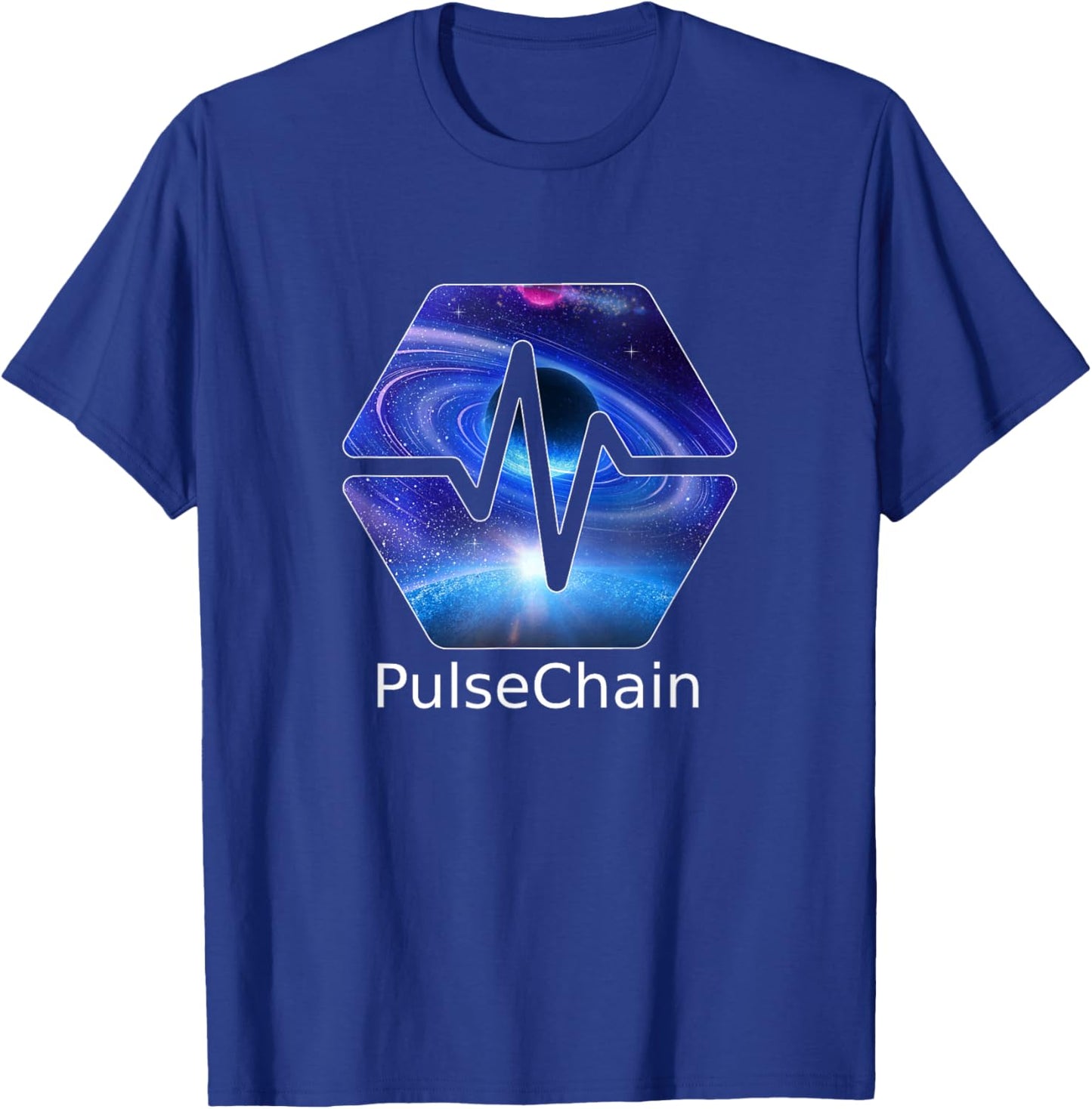 PulseChain PLS Cryptocurrency Crypto HEX Space Galaxy Design T-Shirt - T-Shirt | Royal