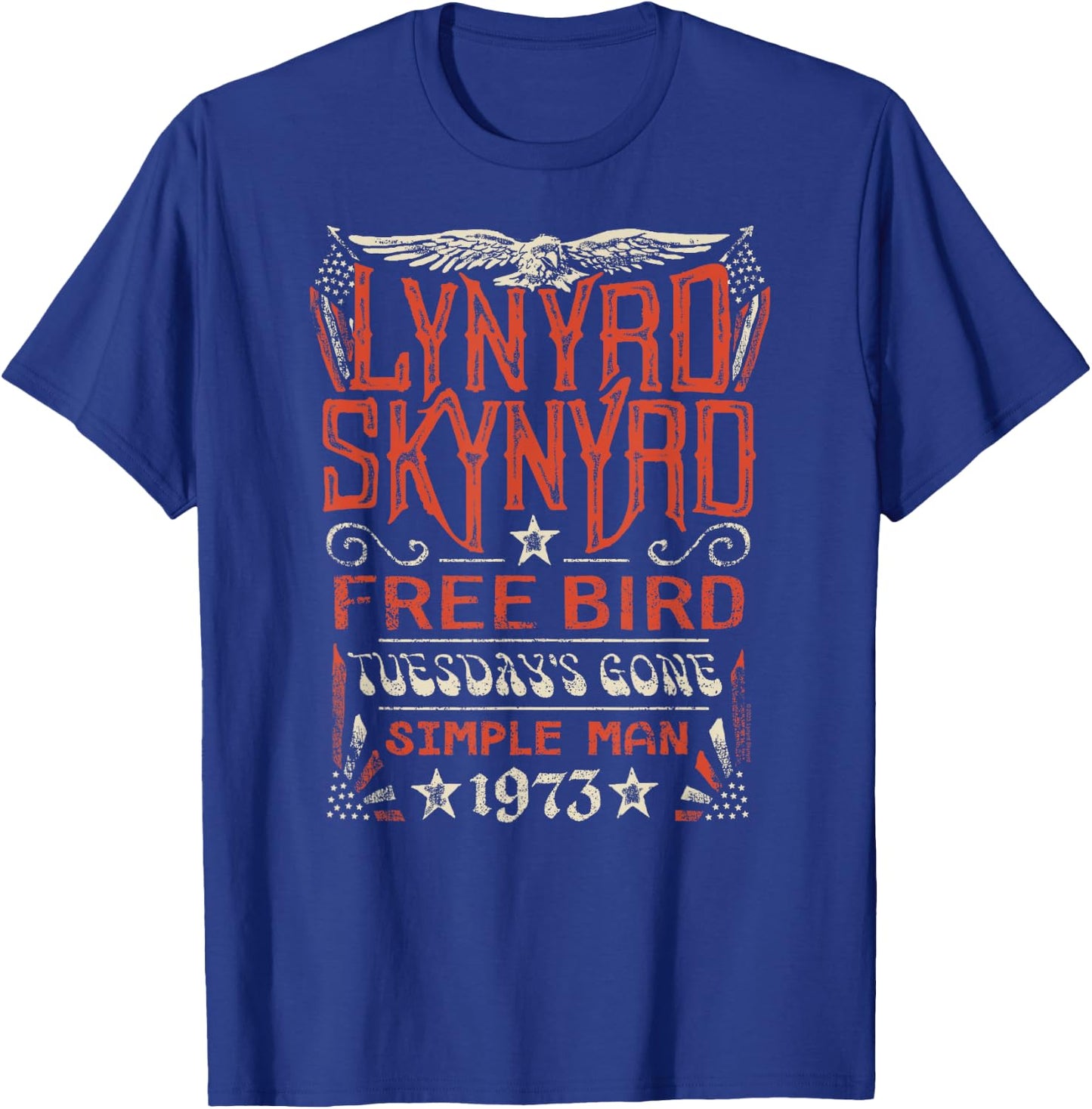 Lynyrd Skynyrd - Free Bird Tuesday's Gone Simple Man Songs T-Shirt - T-Shirt | Royal