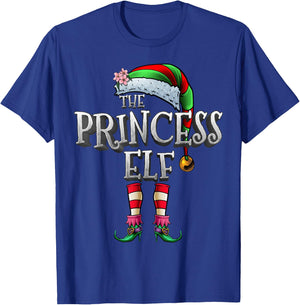 The Princess Elf Shirt Matching Family Funny Christmas Elf T-Shirt - T-Shirt | Royal