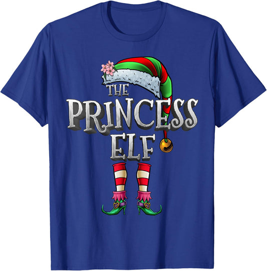 The Princess Elf Shirt Matching Family Funny Christmas Elf T-Shirt - T-Shirt | Royal