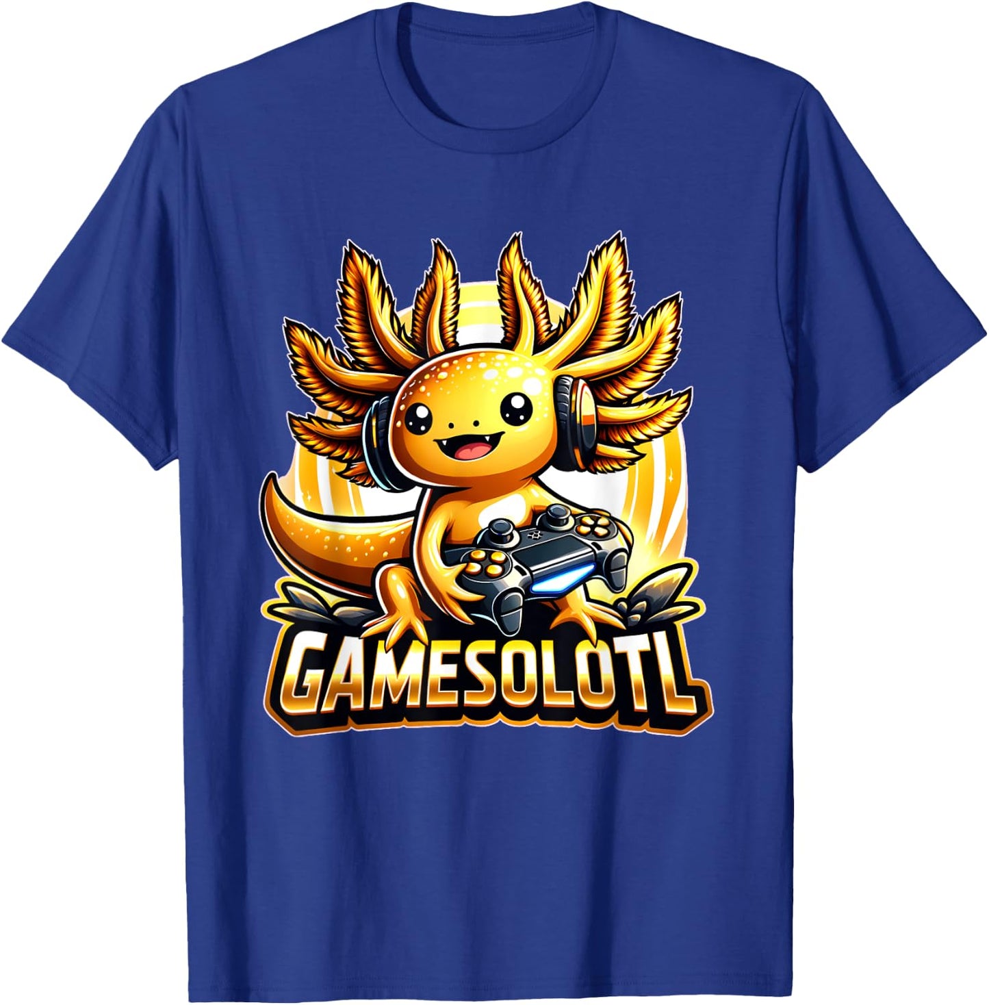 Gamesolotl Axolotl Gamer kawaii Anime kids T-Shirt - T-Shirt | Royal