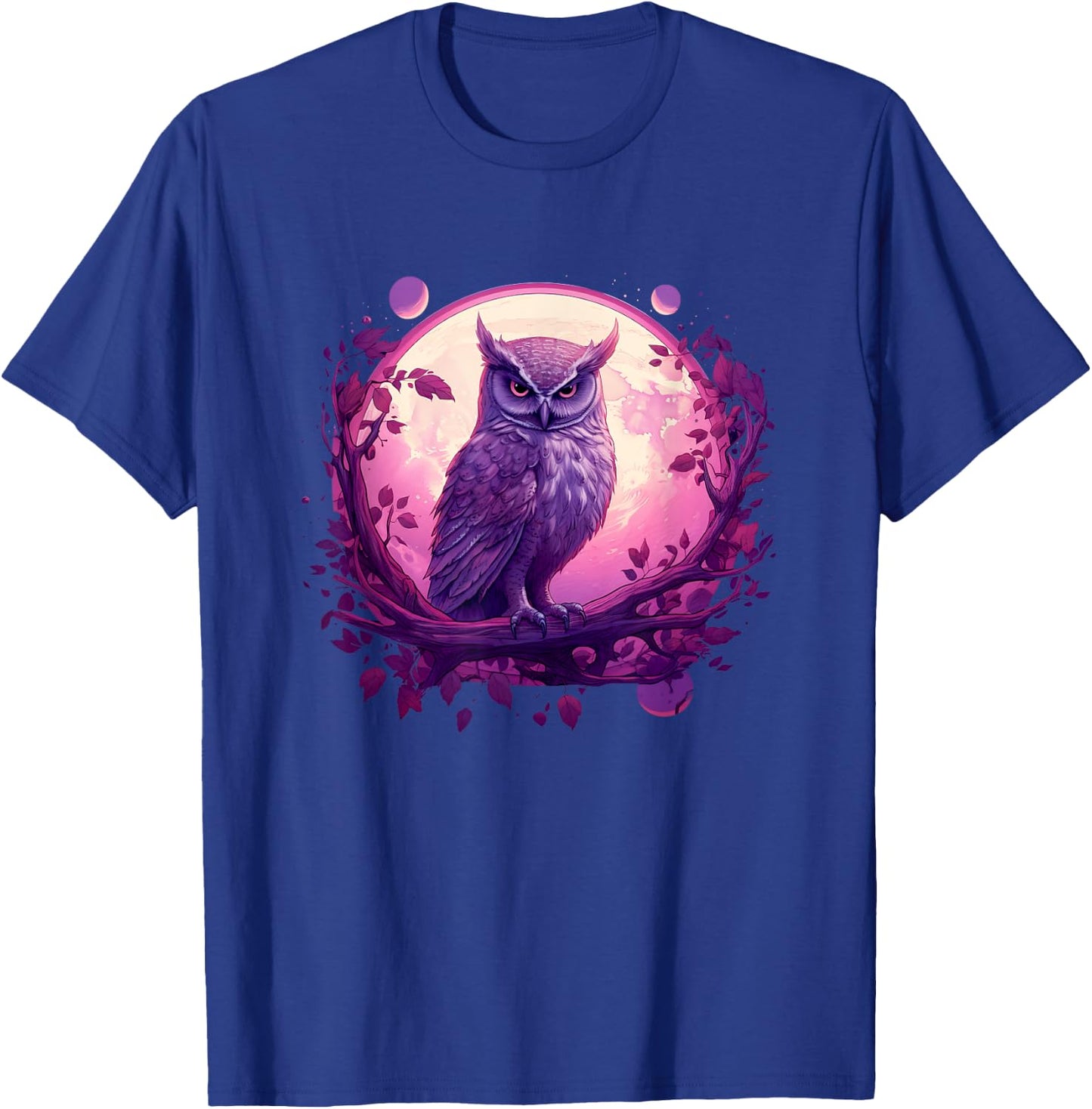 Full Moon Owl Pink Purple Dream Catcher Women Cute Kid T-Shirt - T-Shirt | Royal