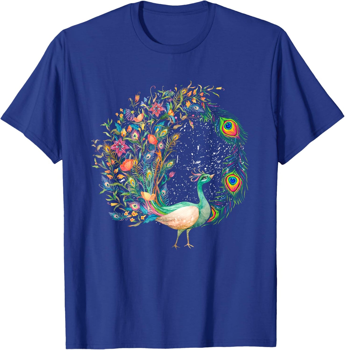 Beautiful Peacock | Colorful Bird | Peacock Feathers T-Shirt - T-Shirt | Royal