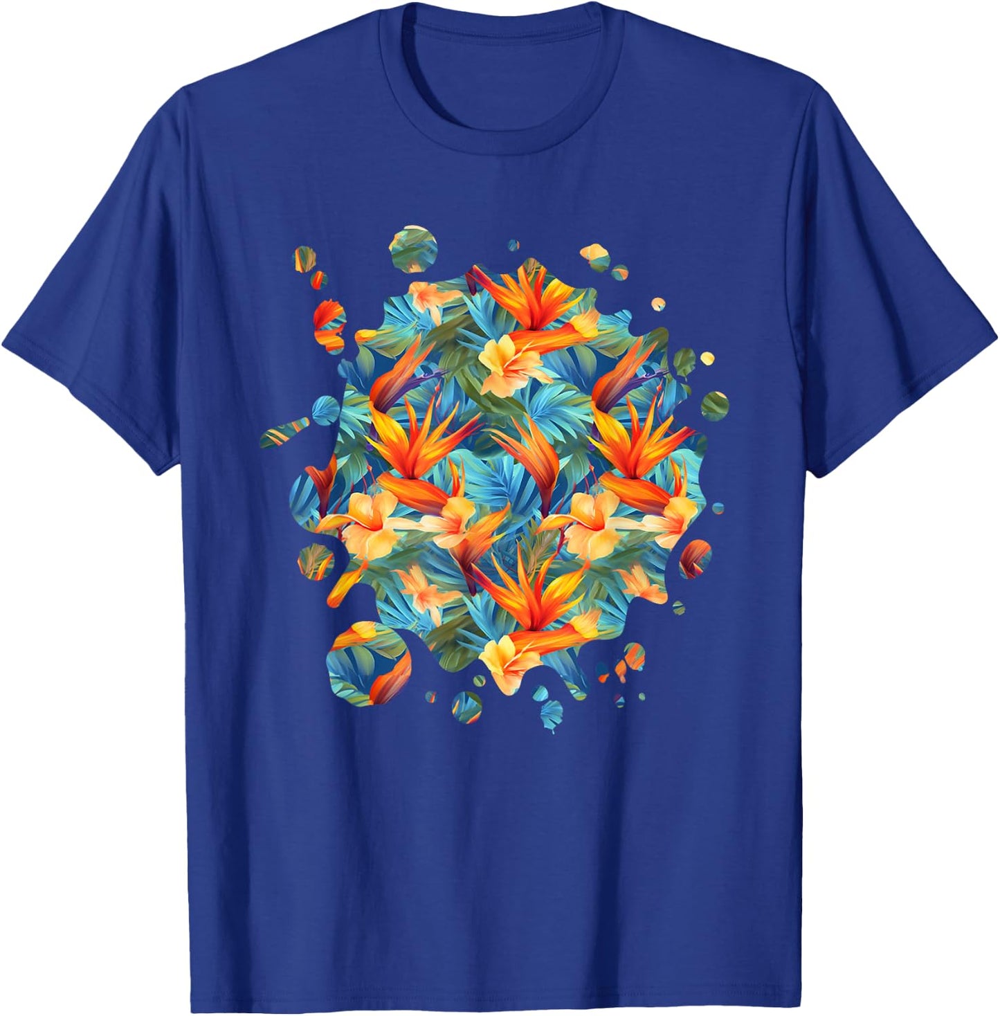 Cute Bird of Paradise Inspired Flower Plant Lover Gardener T-Shirt - T-Shirt | Royal