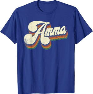 Amma Gifts For Grandma Retro Vintage Mother's Day Amma T-Shirt - T-Shirt | Royal