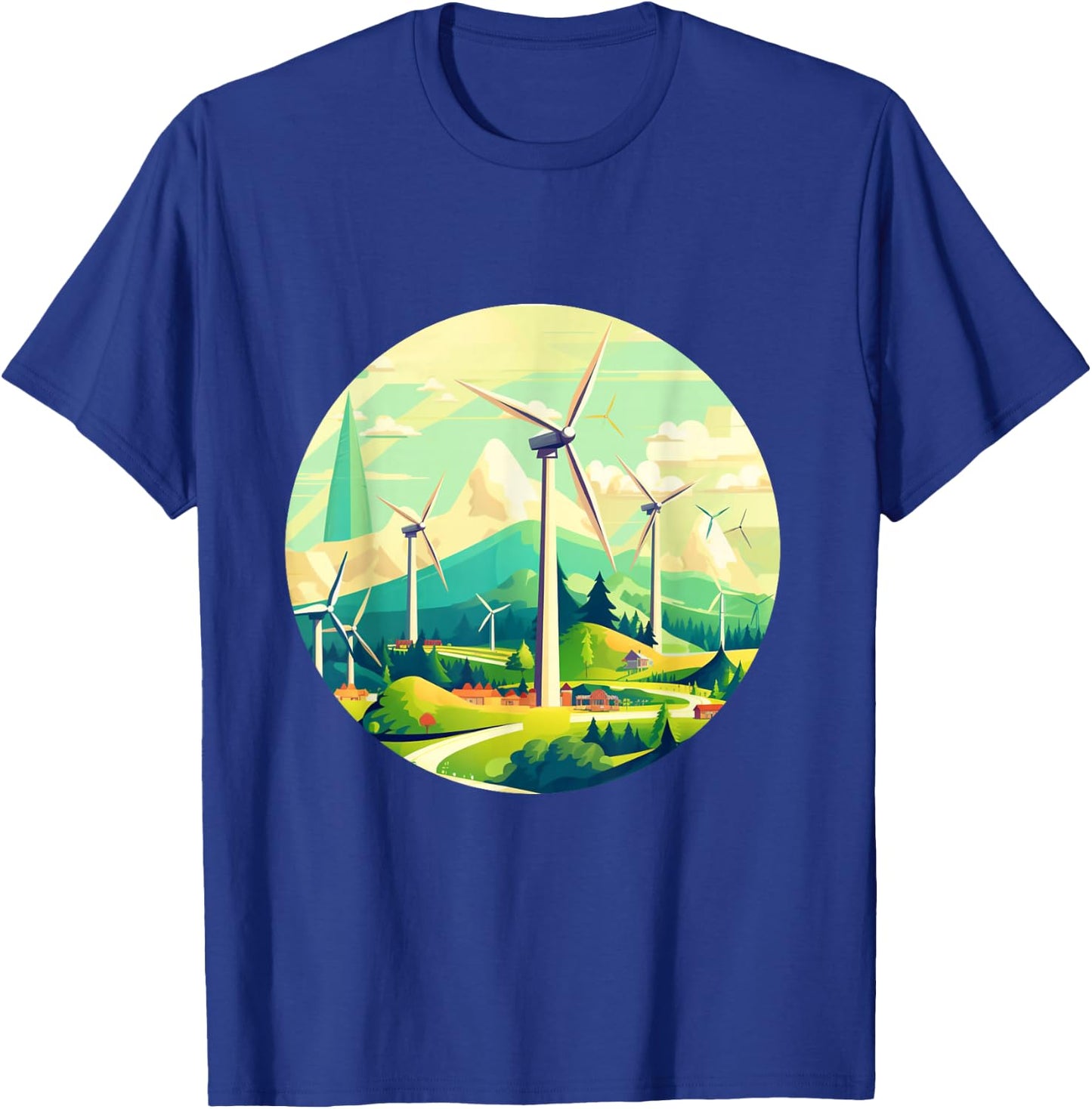 Funny Wind Turbines for Wind Park Lovers T-Shirt - T-Shirt | Royal