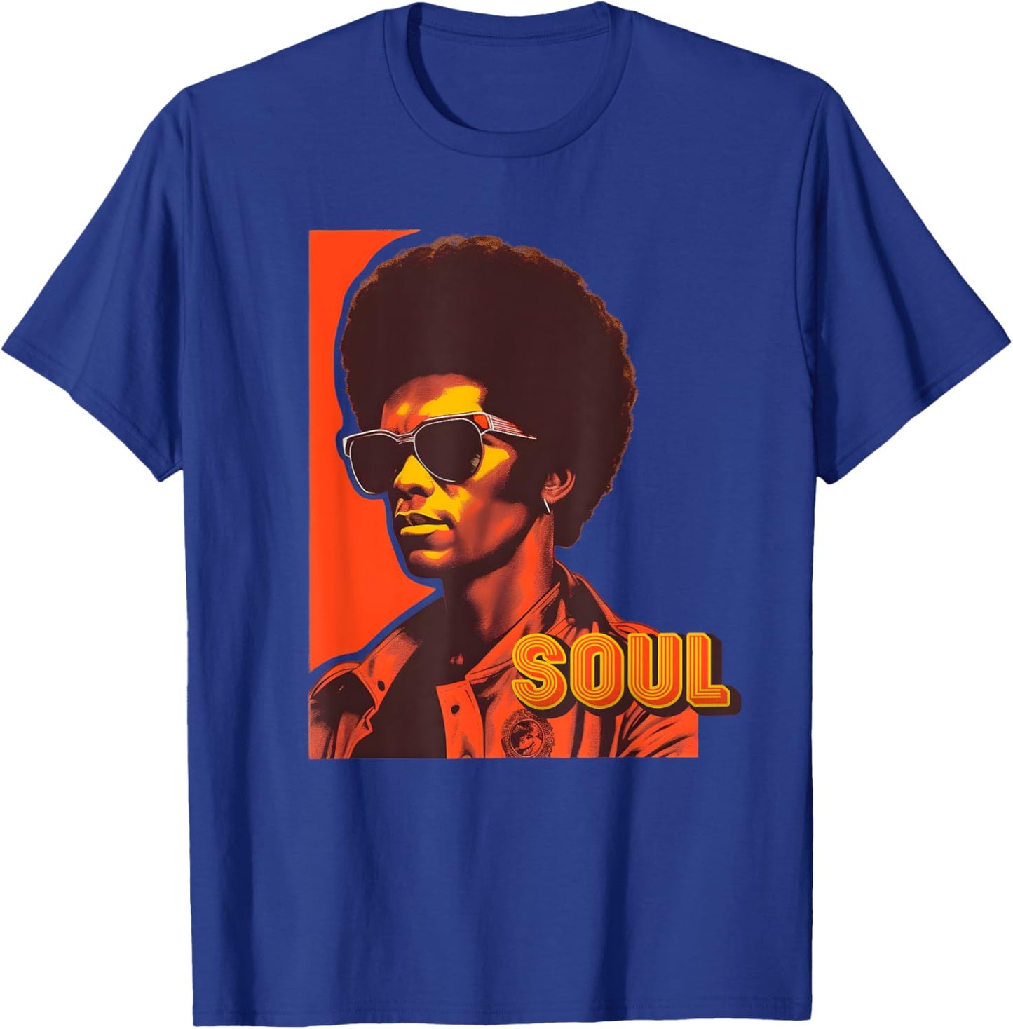 Retro Afro brother Soul music 70s - 80s vibes T-Shirt - T-Shirt | Royal