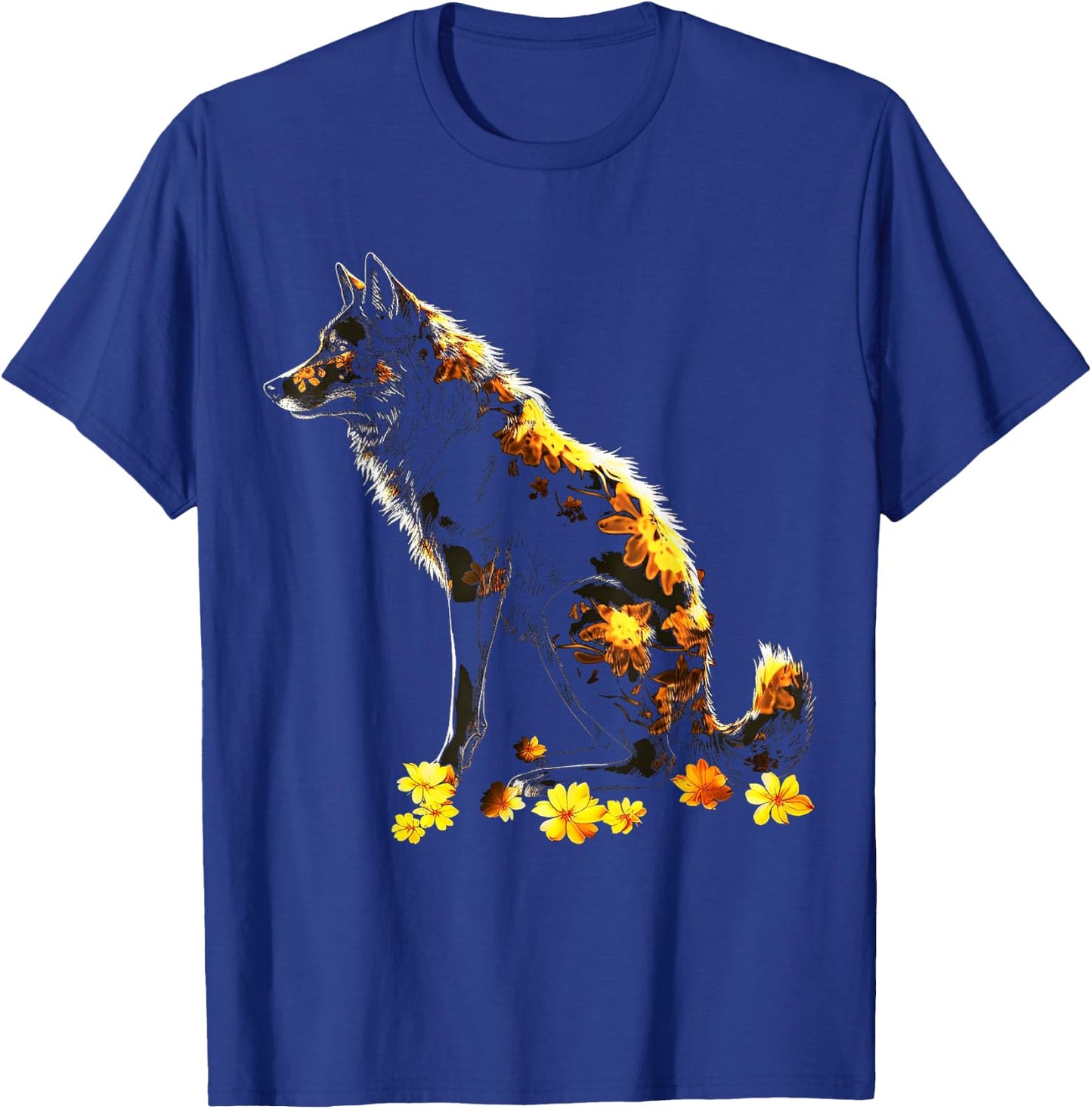 Wolf Lover Artwork | Animal Motif Wolf T-Shirt - T-Shirt | Royal
