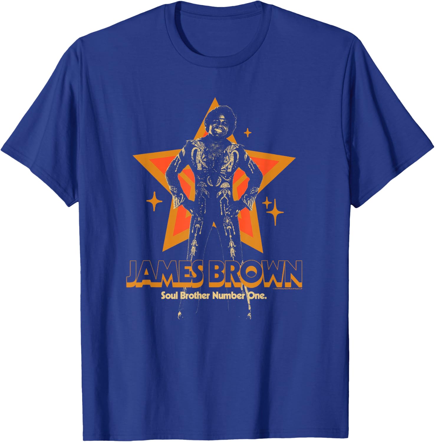 James Brown Soul Brother Number 1 Star T-Shirt - T-Shirt | Royal