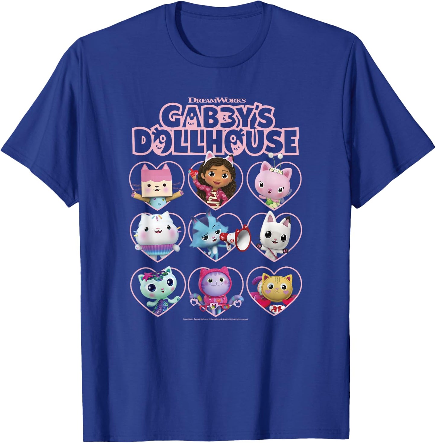 DreamWorks Gabby's Dollhouse Valentine's Day Group Shot T-Shirt - T-Shirt | Royal