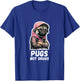 Pugs, not Drugs - Moody Cool Pug Funny Dog Pugs Lover T-Shirt - T-Shirt | Royal