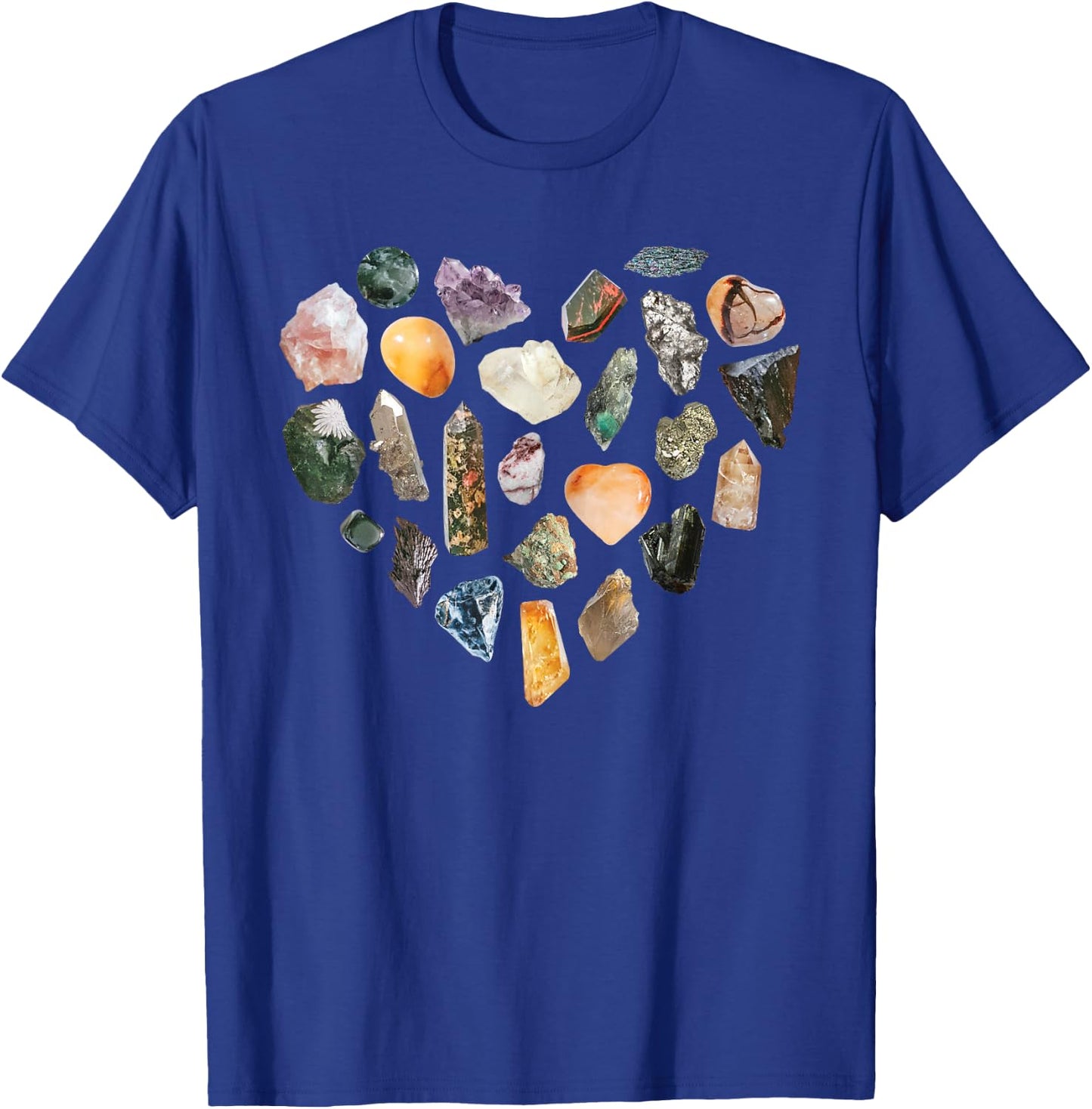 Heart Mineral Gems Collecting Rocks Rockhounding Geologist T-Shirt - T-Shirt | Royal