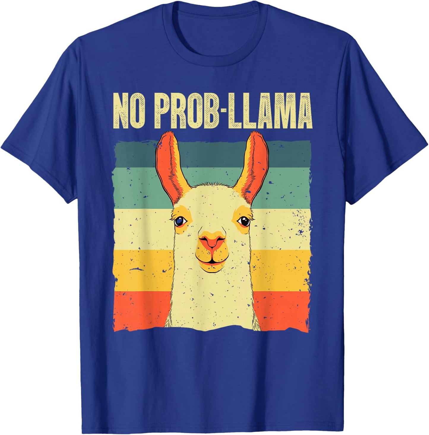Cool Llama Women No Prob Llama Alpaca Farming Animal T-Shirt - T-Shirt | Royal