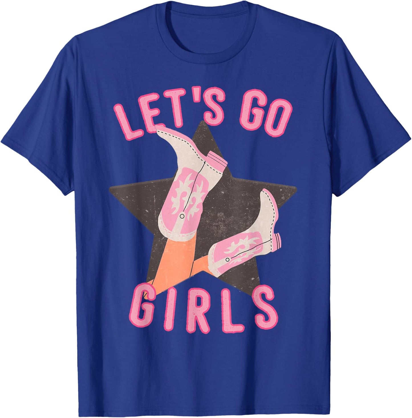 Western Let's Go Girls Bridal Bachelorette Party Matching T-Shirt - T-Shirt | Royal