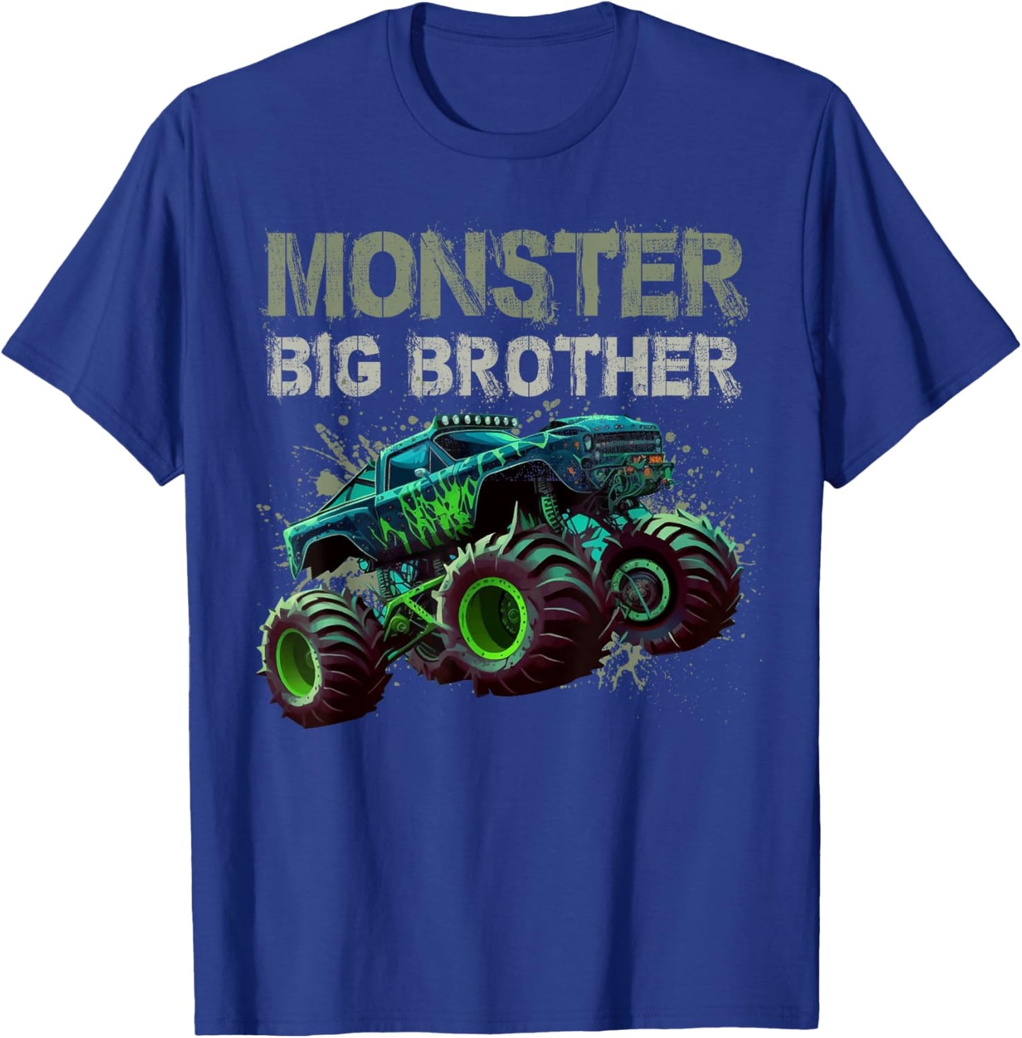 Monster Truck Big Brother Family Matching Truck Lovers Gift T-Shirt - T-Shirt | Royal