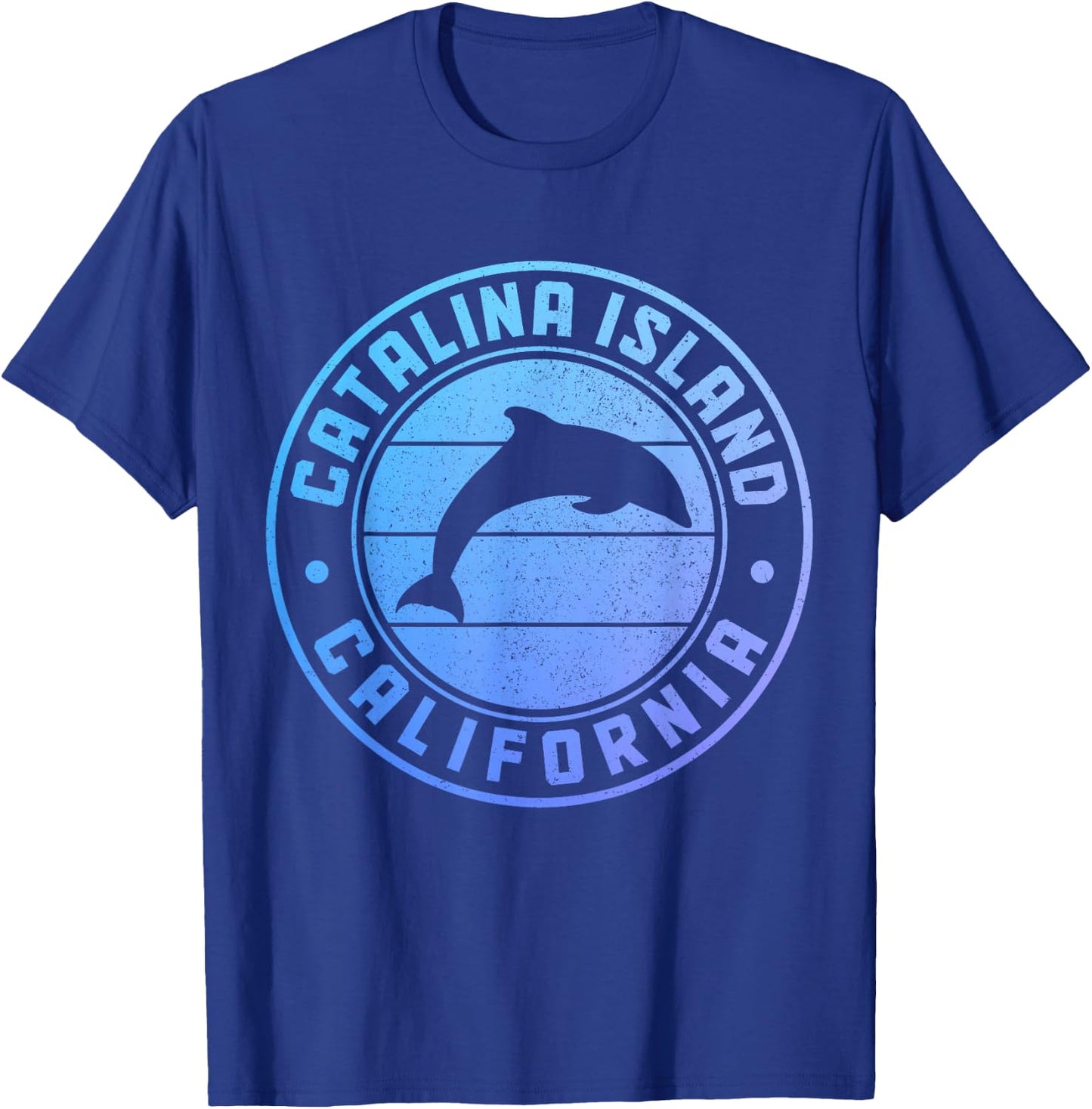 Catalina Island Dolphin Vintage California T-Shirt - T-Shirt | Royal