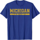 Michigan Tennis Yellow Vintage Text T-Shirt - T-Shirt | Royal