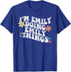 Retro Groovy Im EMILY Doing EMILY Things Funny Mother's Day T-Shirt - T-Shirt | Royal