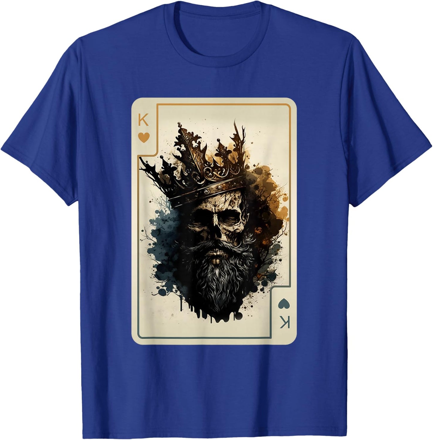 King of Hearts Creepy Card Game Poker Gothic Halloween T-Shirt - T-Shirt | Royal