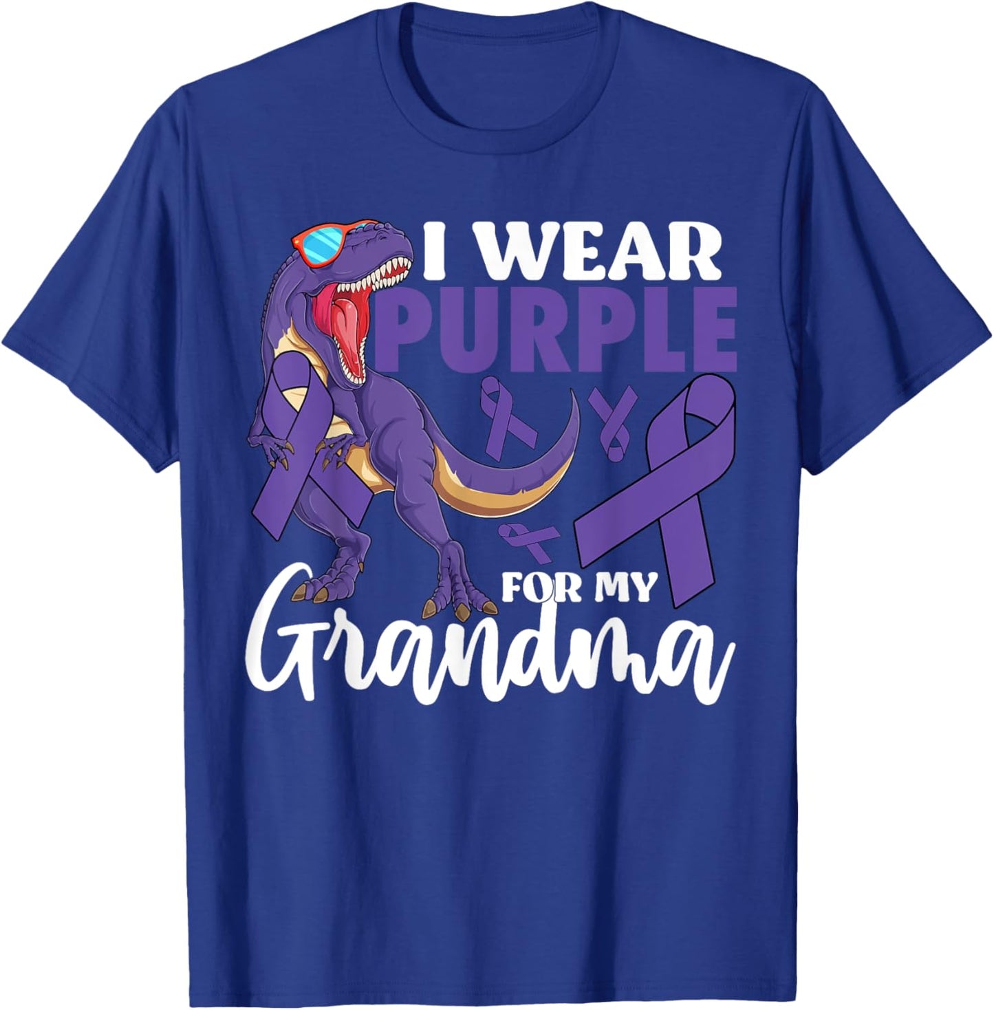 I Wear Purple For My Grandma Pancreatic Cancer Awareness T-Shirt - T-Shirt | Royal