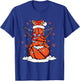 Christmas Basketball Players Team Sports Fan Coach Holiday T-Shirt - T-Shirt | Royal